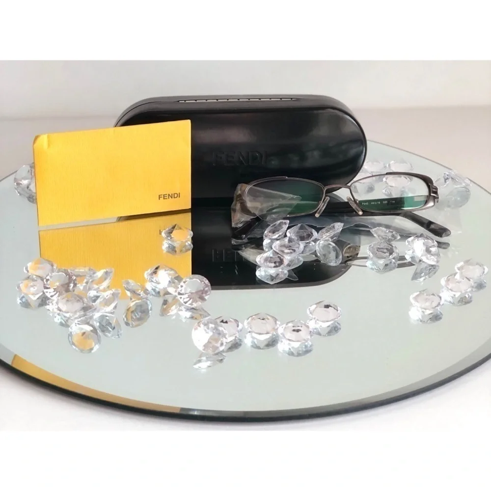 FENDI F943 Women’s Gunmetal Black Zero Power Reading Glasses Sz Small 49-16-135